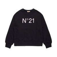 N21 Black Branded Crewneck Sweatshirt