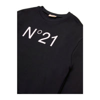 N21 Black Branded Crewneck Sweatshirt
