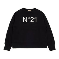 N21 Black Crewneck Logo Sweatshirt
