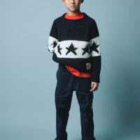 N21 Blue Star Intarsia Sweater