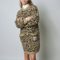 N21 Leopard Print Wool Blend Dress