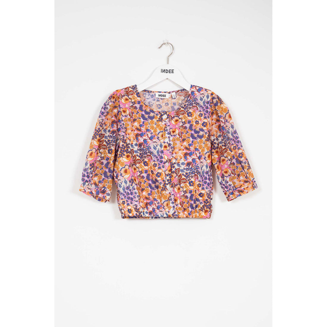 Indee Candy Pink 3/4 Sleeve Potomac Top