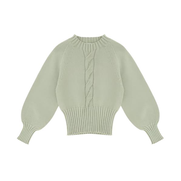Dixie Aloe Bubble Sleeve Sweater