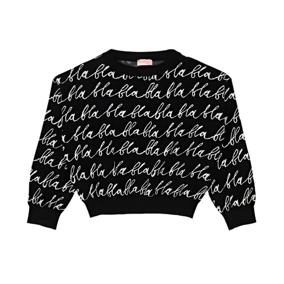 Imperial Black Print All Over Sweater