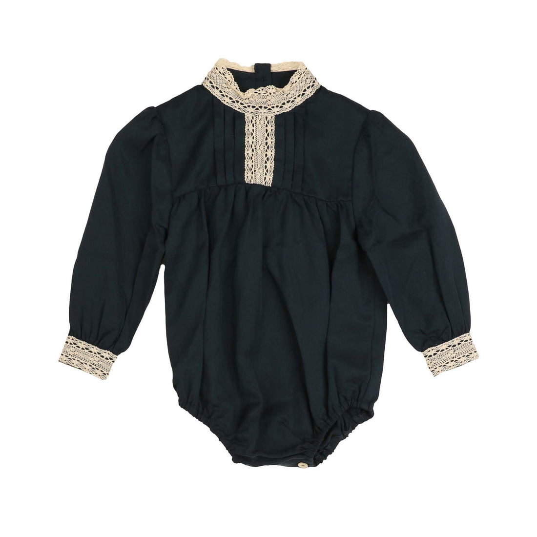 Noma Teal Ribbon Detail Yoked Romper