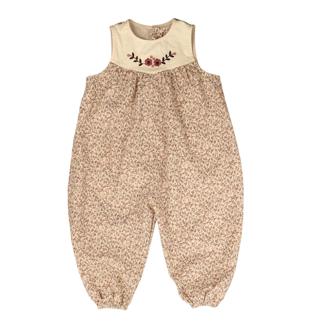 Noma Wine Floral Embroidered Romper