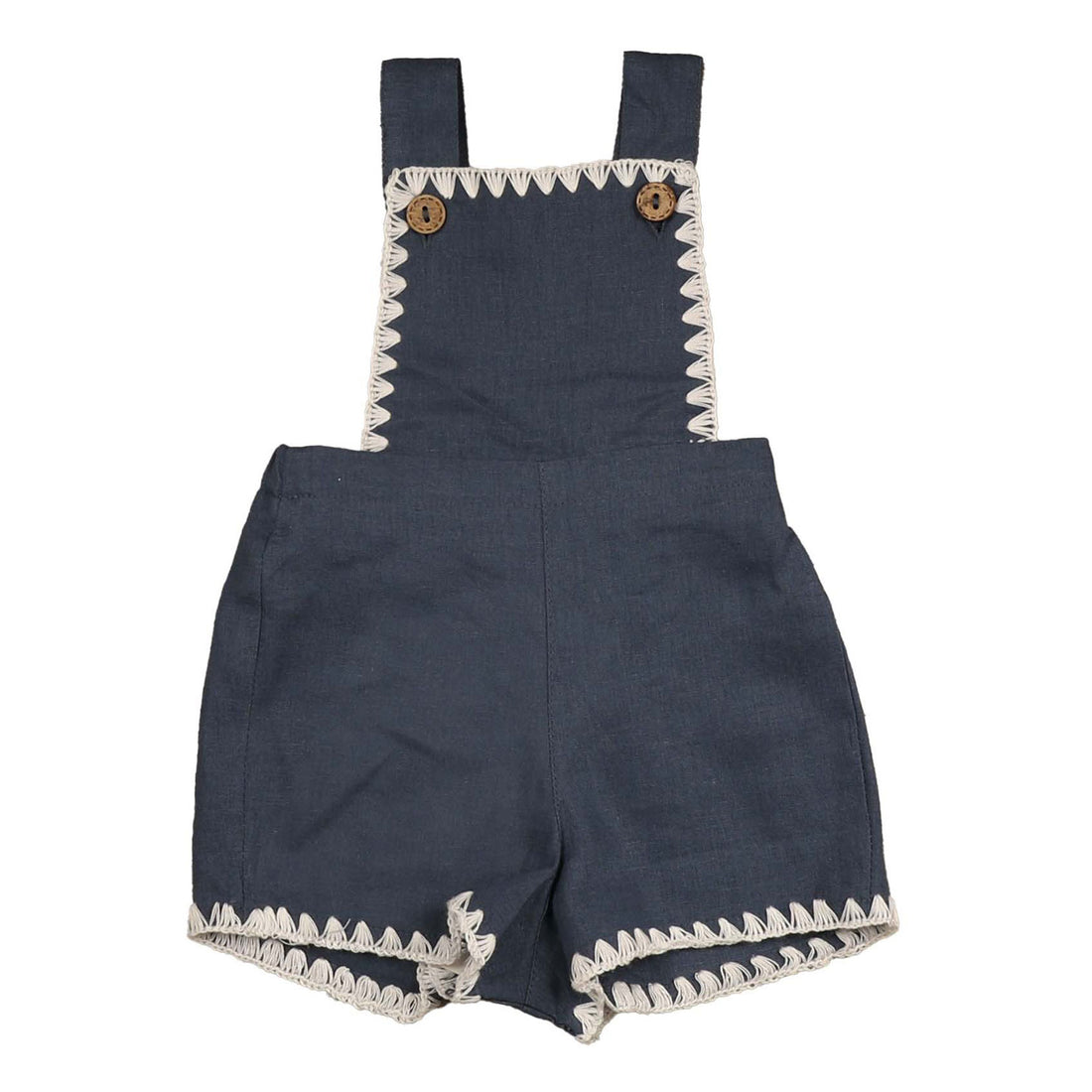 Noma Blue Edge Stitching Romper