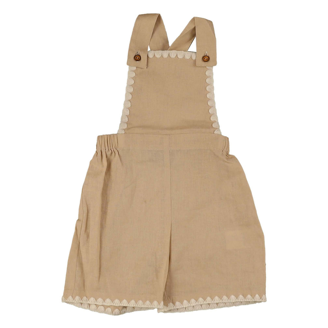 Noma Oatmeal Edge Stitching Romper
