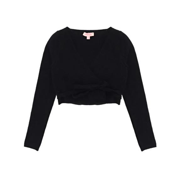 Imperial Black Wrap Blouse