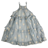 Noma Light Blue Embroidered Frill Detail Jumper