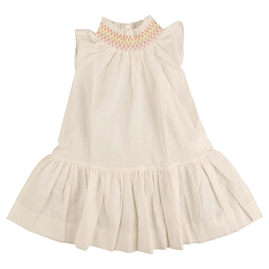 Noma Ivory Ombre Neck Stitching Dress