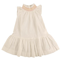 Noma Ivory Ombre Neck Stitching Dress