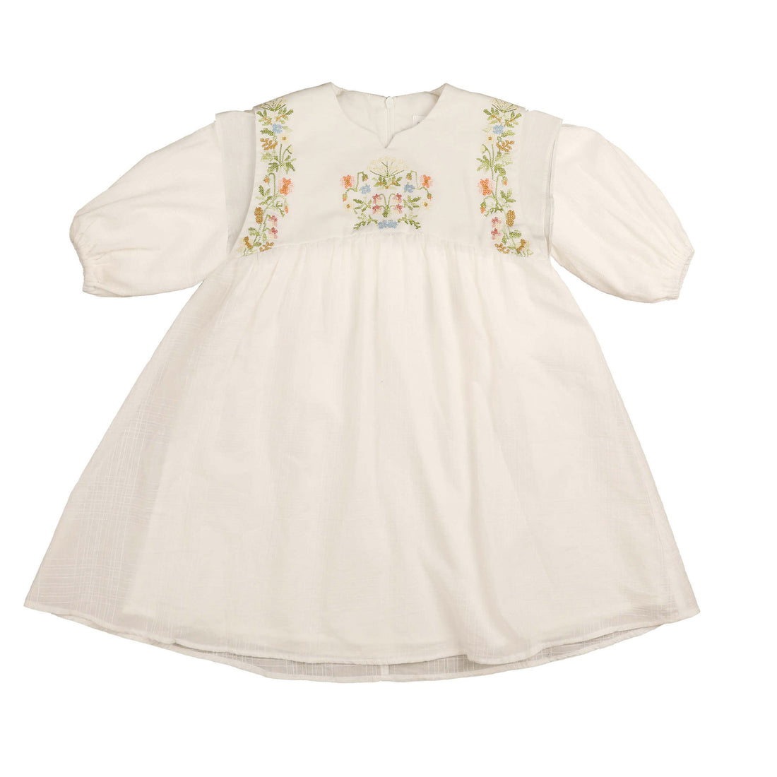 Noma White Floral Embroidery Dress