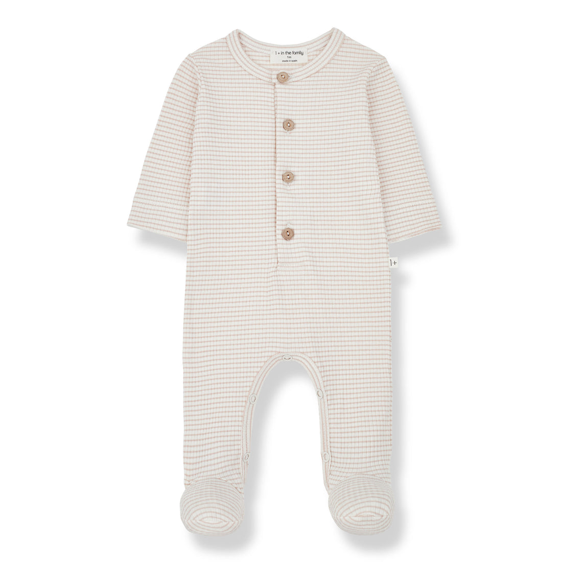 1+ In The Family Nude-Ivory Nino Footed Jumpsuit
