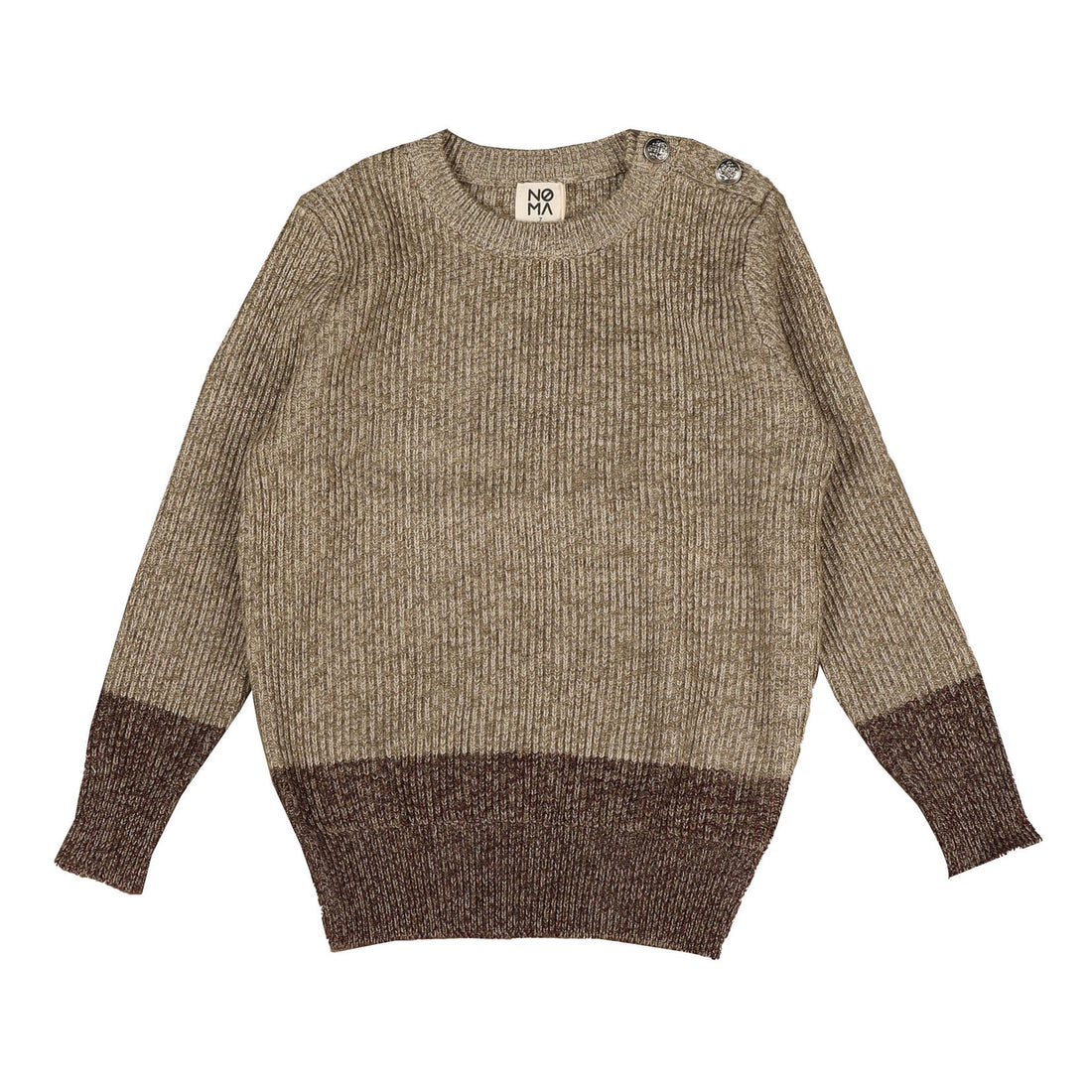 Noma Tan Marled Knit Sweater