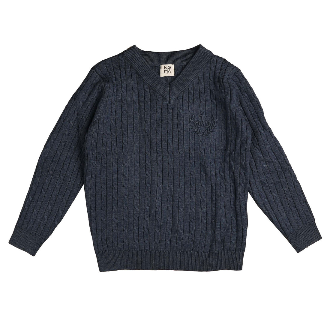 Noma Ink V Neck Cable Knit