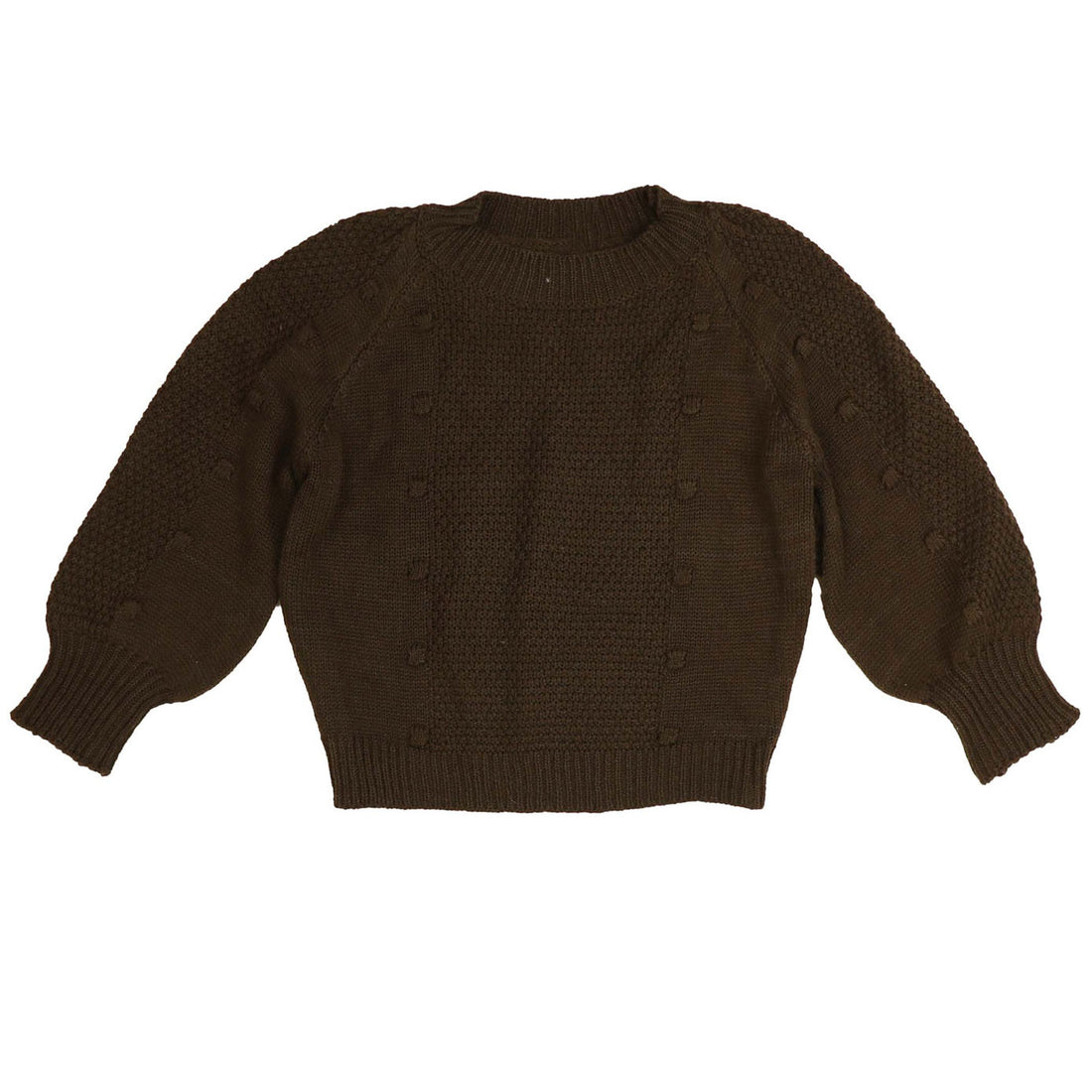 Noma Dark Olive Texture Knit Pullover