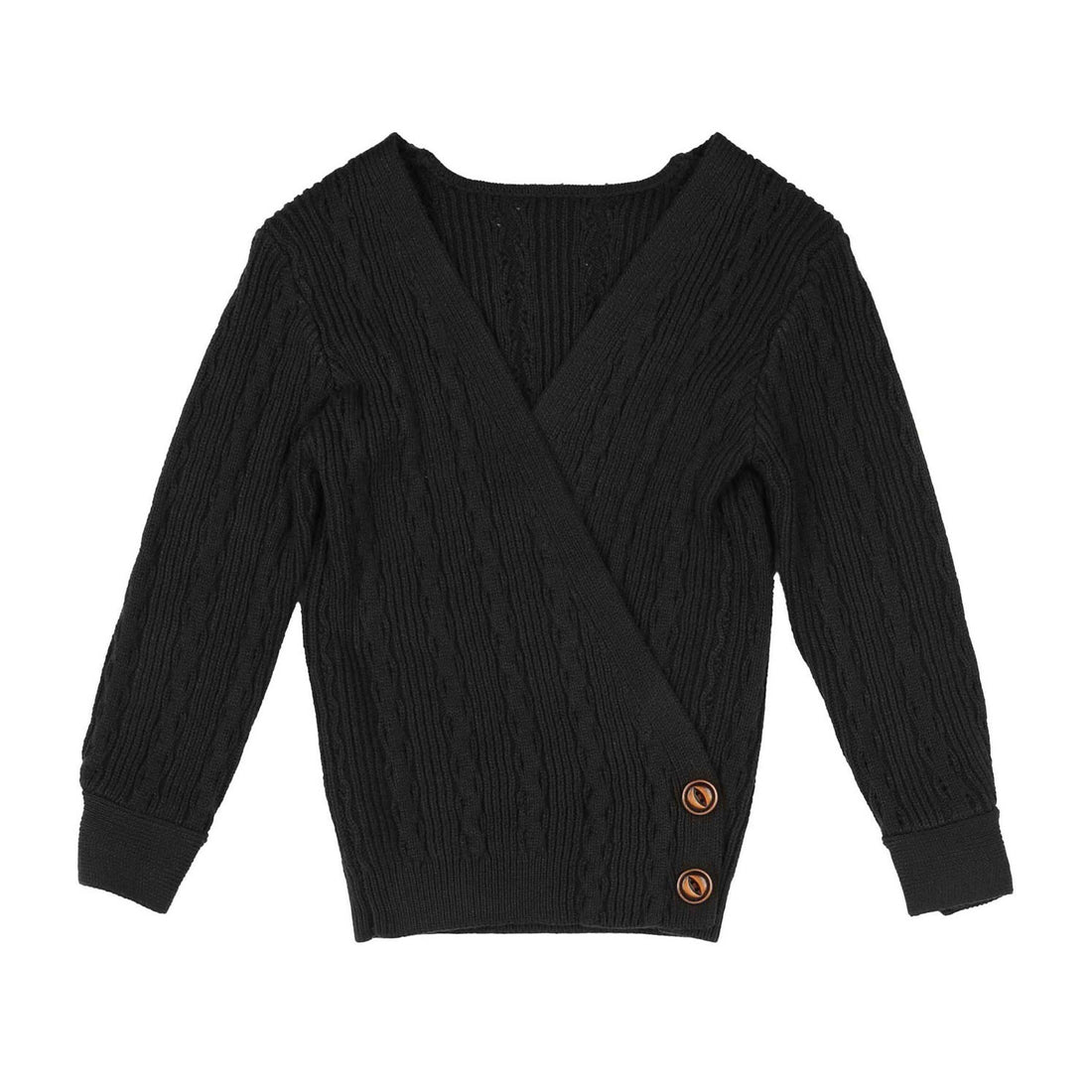 Noma Black Wrap Textured Sweater