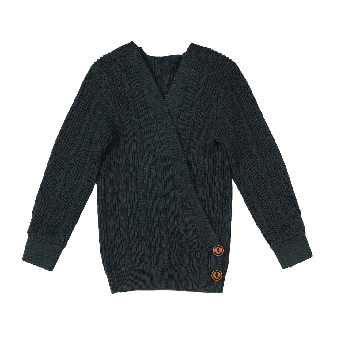 Noma Teal Wrap Textured Sweater