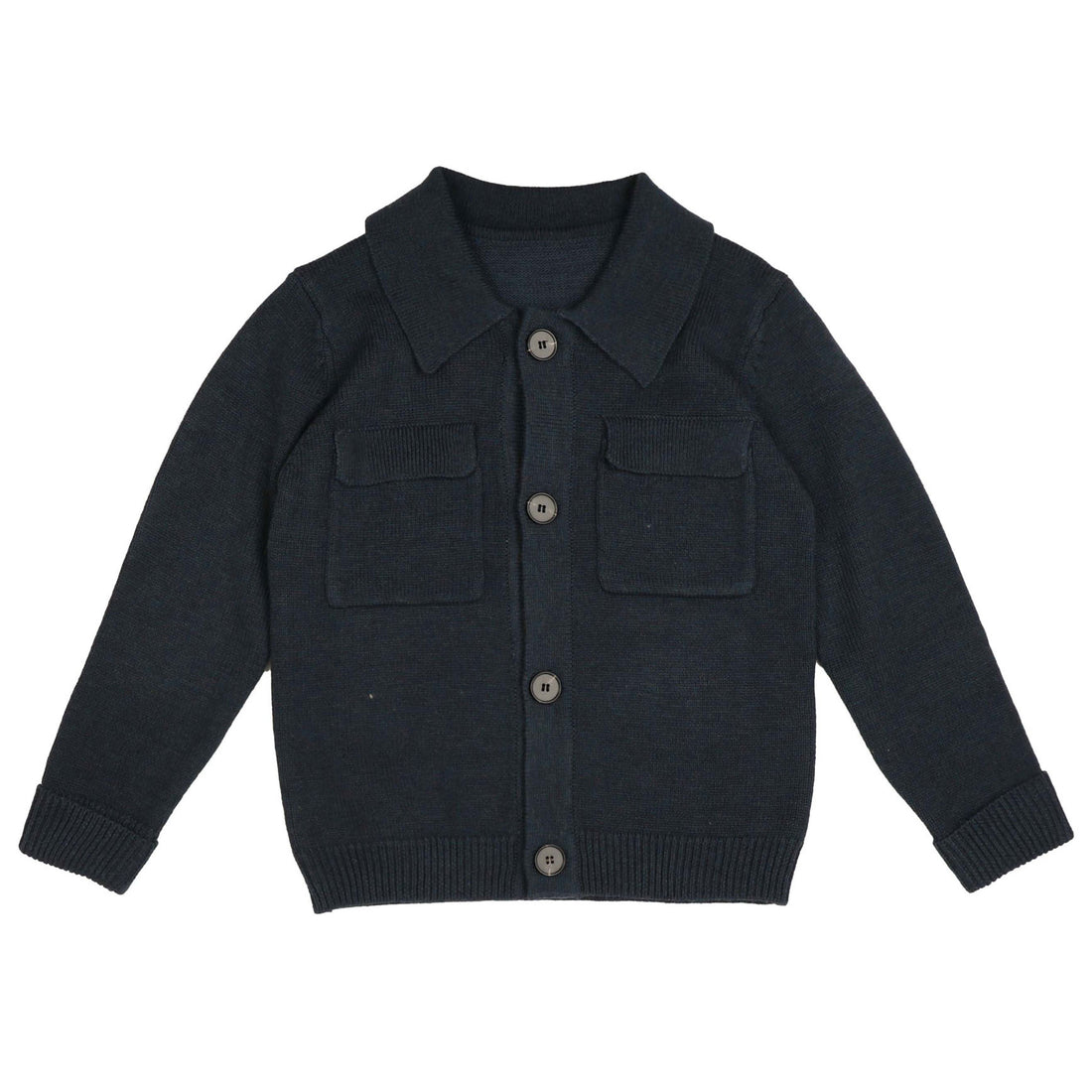 Noma Blue Knit Shirt Cardigan