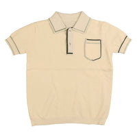 Noma Sage Binding Detail Knit Polo