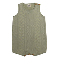 Noma Sage Solid Pointelle Knit Romper