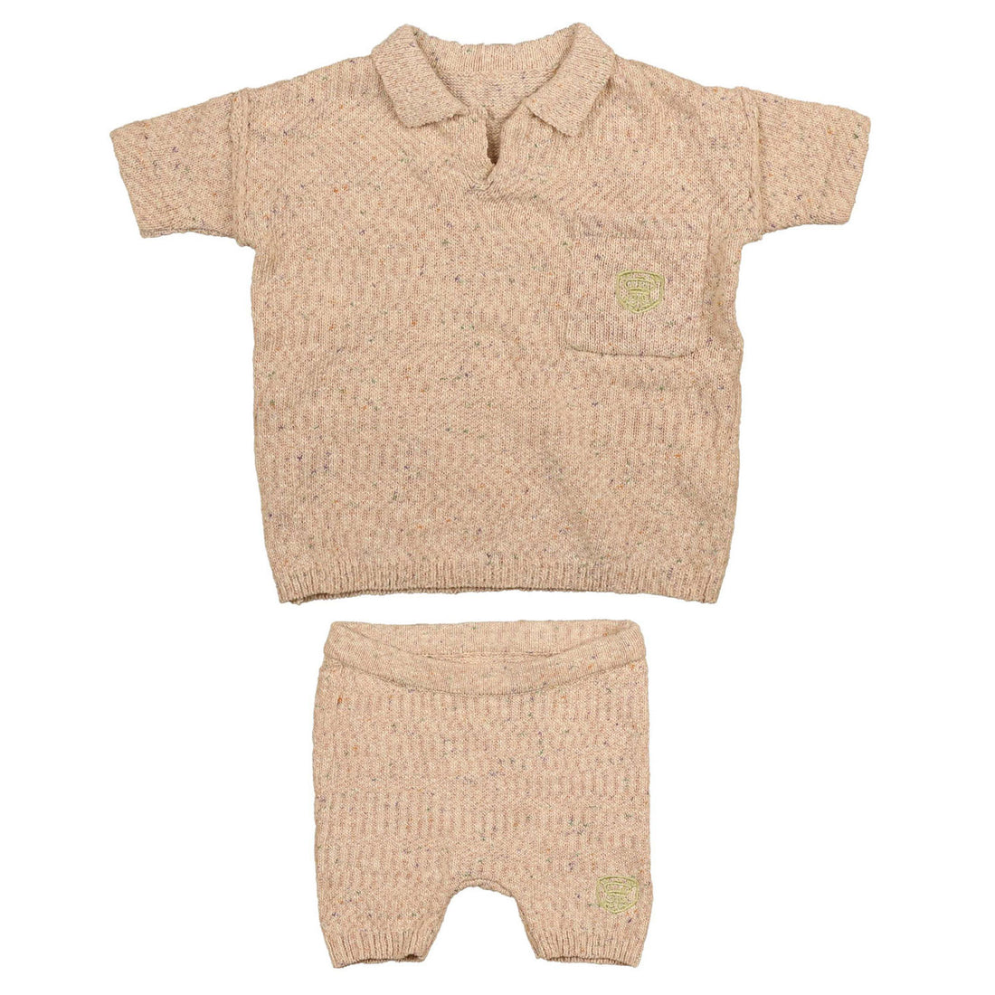 Noma Salmon Baby Marled Knit Set
