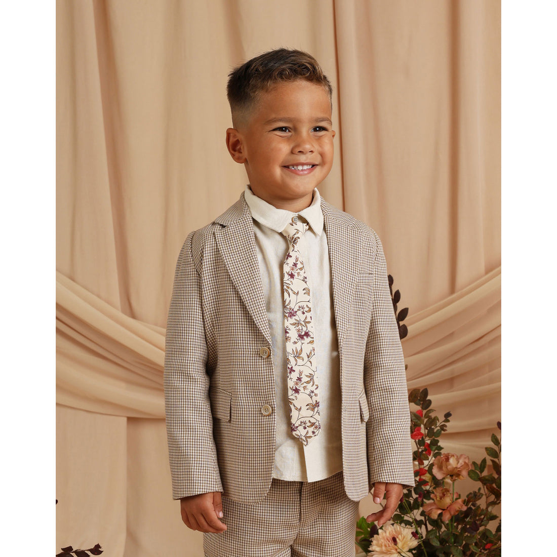 Noralee Fig Floral Skinny Tie