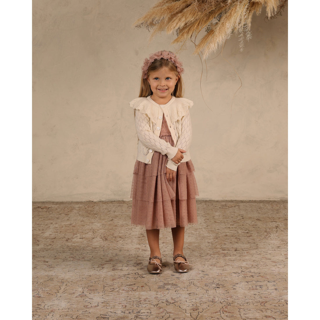 Noralee Ivory Ruffle Cardigan