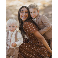 Noralee Copper Plaid Skinny Tie