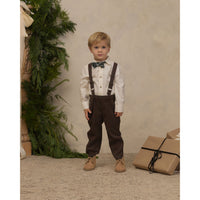 Noralee Heathered Plaid Suspender Pant