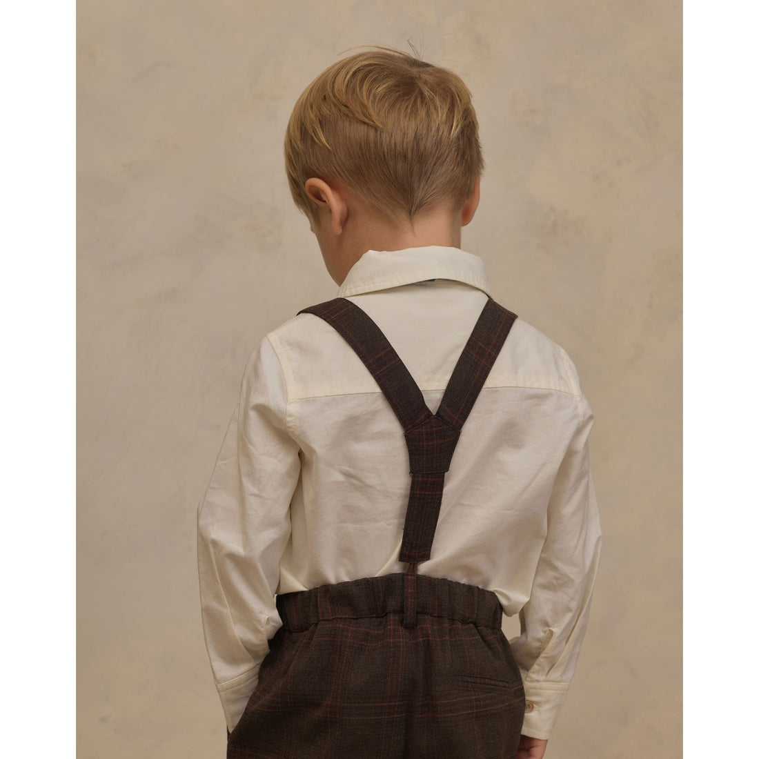 Noralee Heathered Plaid Suspender Pant