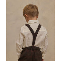 Noralee Heathered Plaid Suspender Pant
