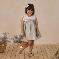 Noralee Eucalyptus Check Daisy Dress