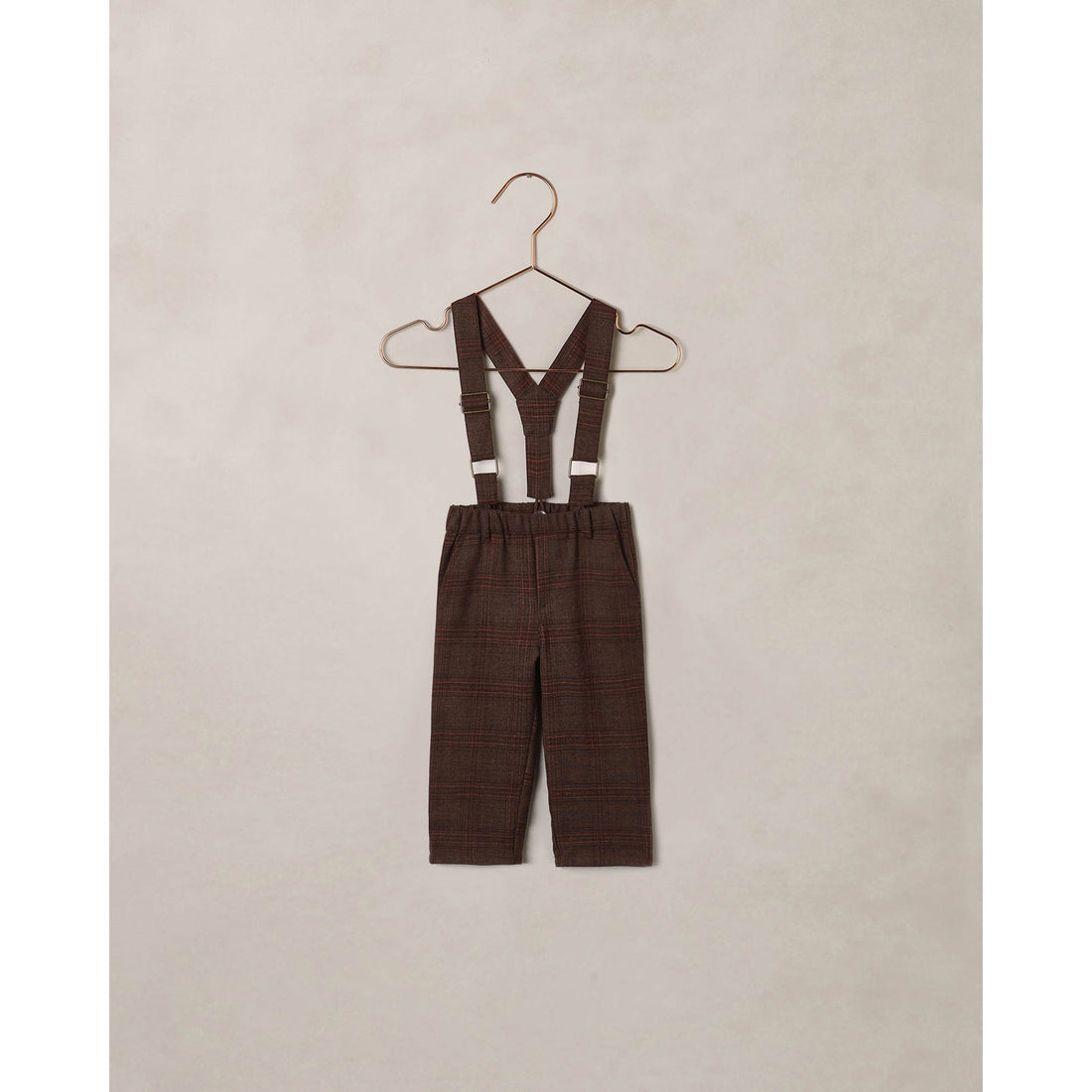 Noralee Heathered Plaid Suspender Pant