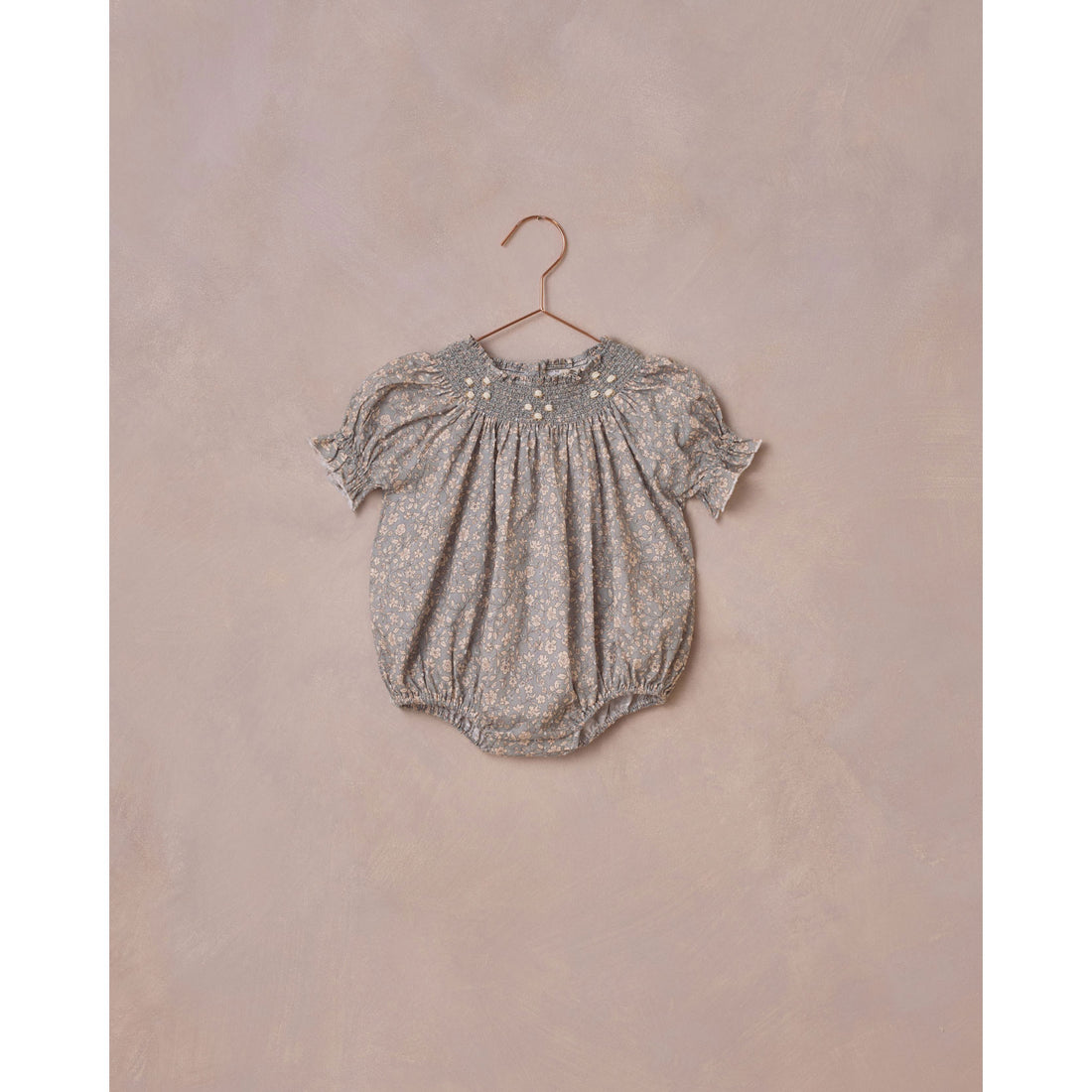 Noralee Aqua Wildflower Maddie Romper