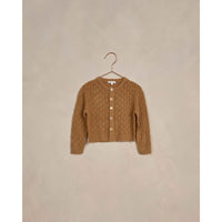 Noralee Golden Cropped Pointelle Cardigan