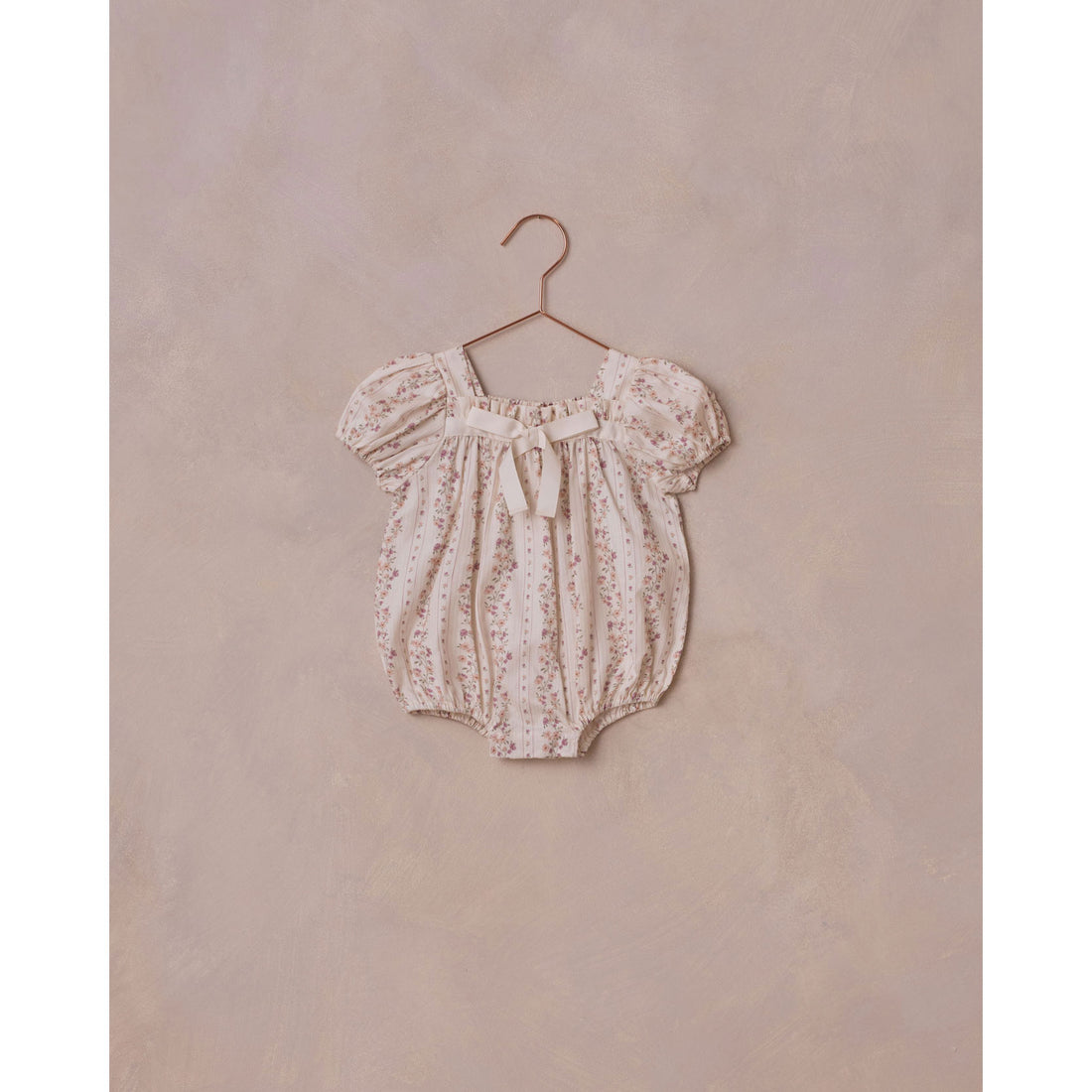 Noralee Ivory Floral Stripe Lyla Romper