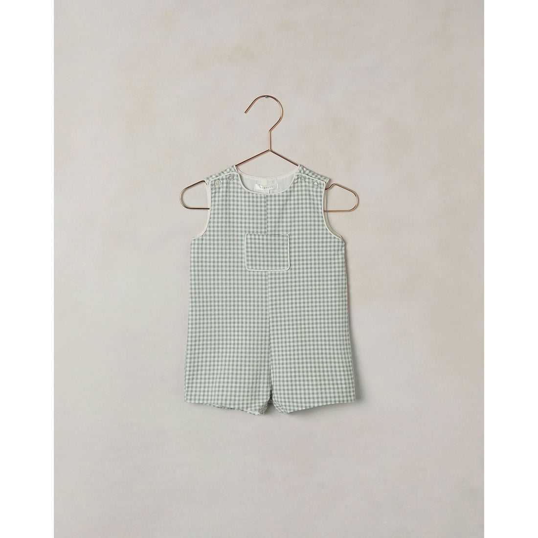 Noralee Eucalyptus Check Georgie Romper