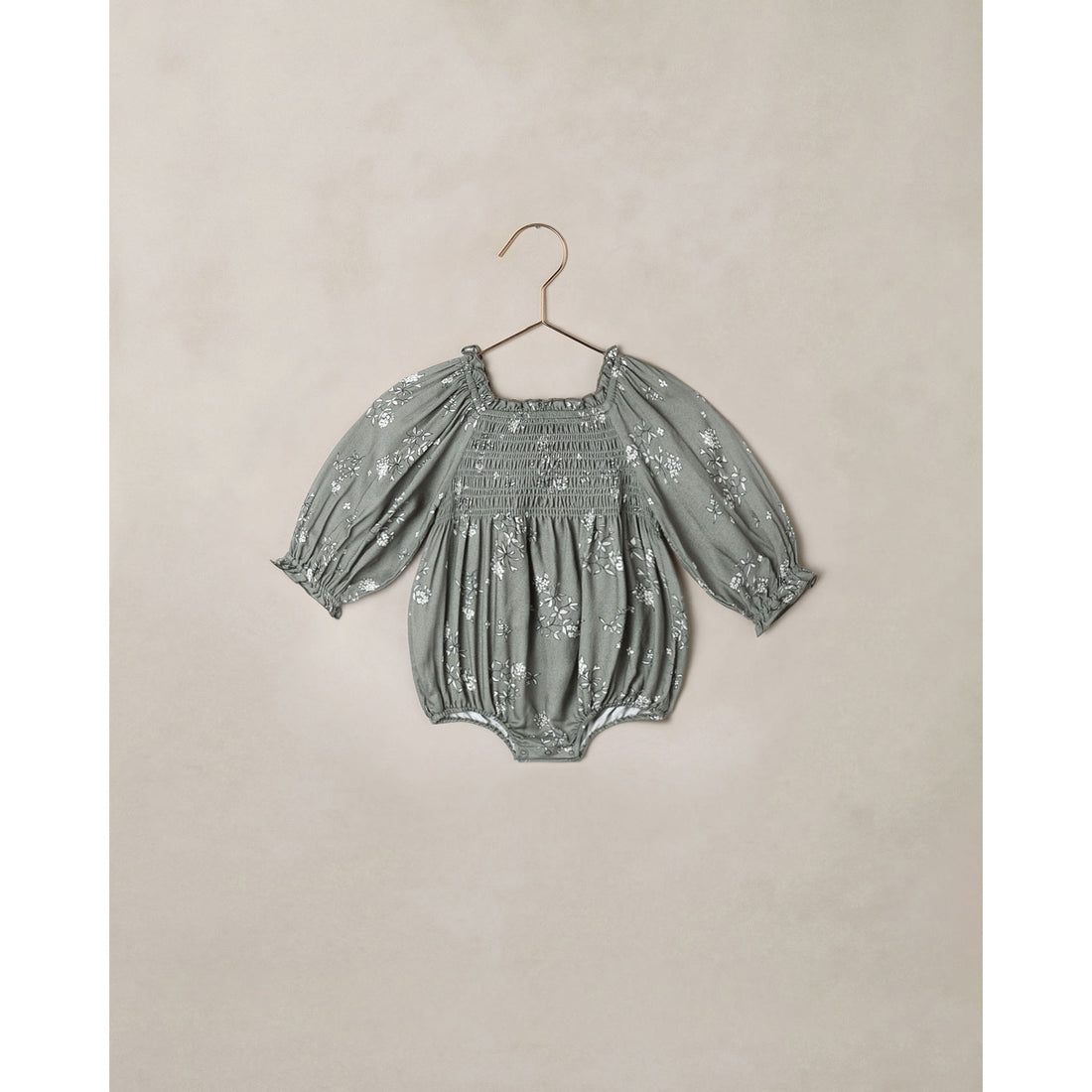 Noralee Eucalyptus French Floral Autumn Romper