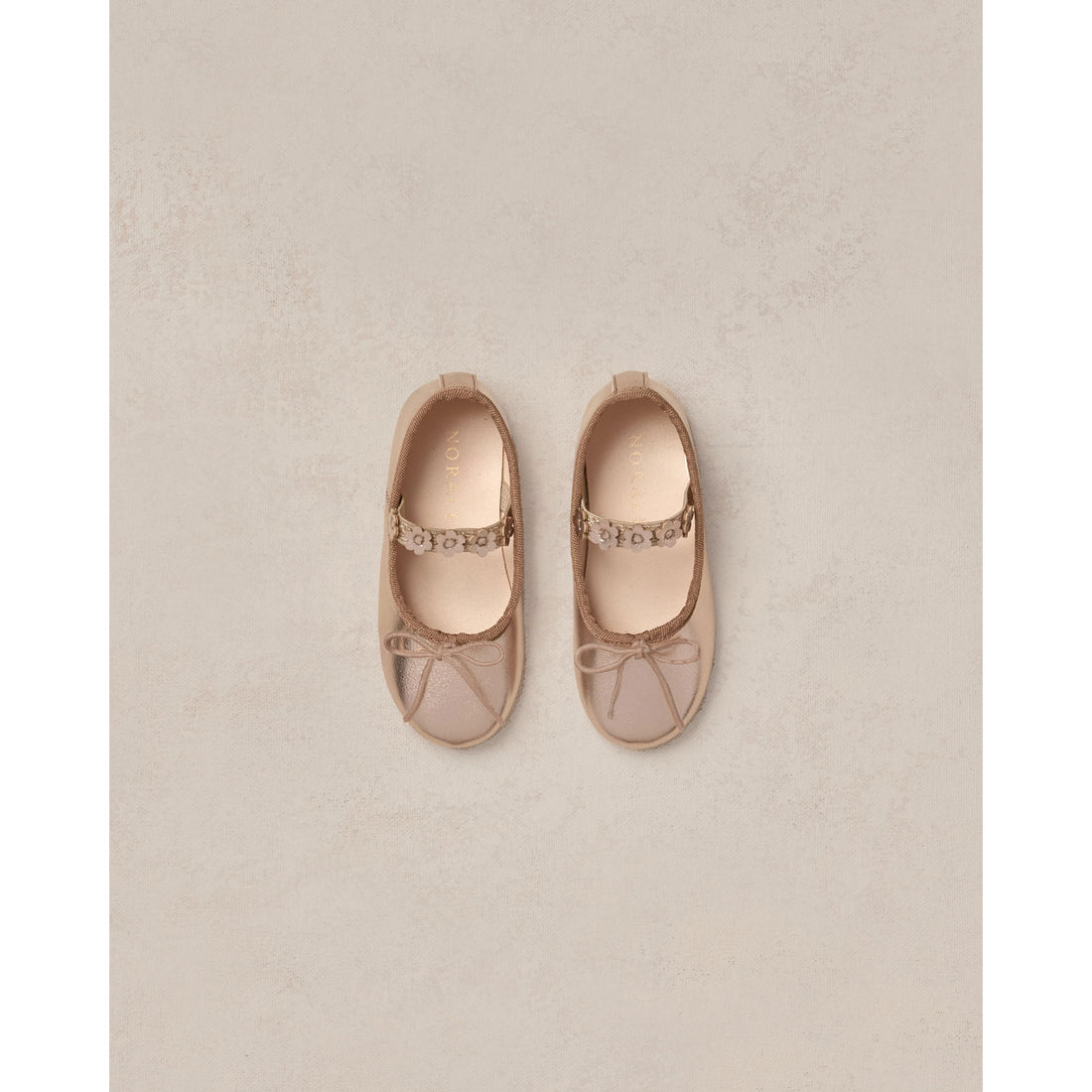 Noralee Champagne Metallic Ballet Flats