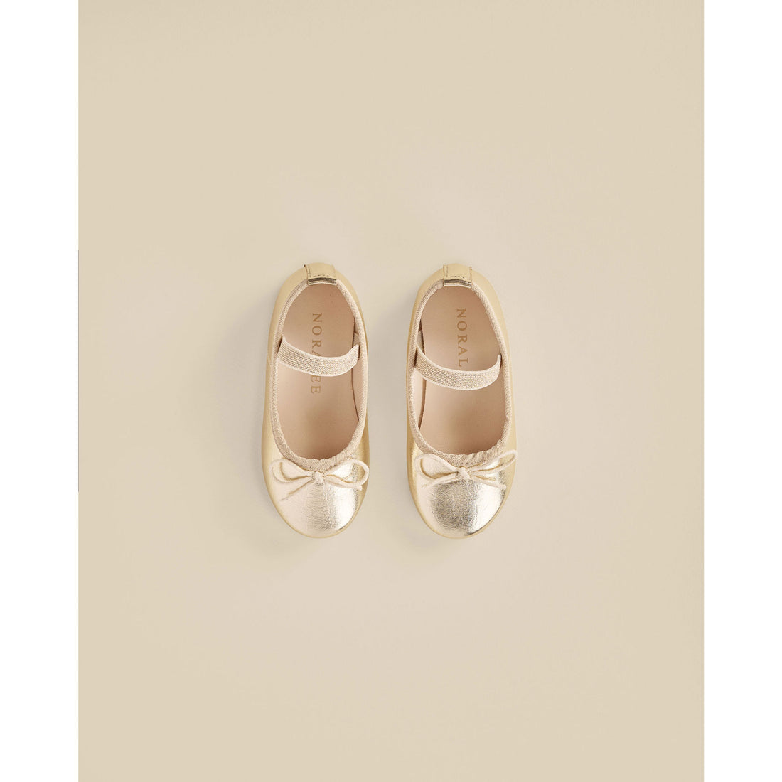 Noralee Matallic Ecru Ballet Flats
