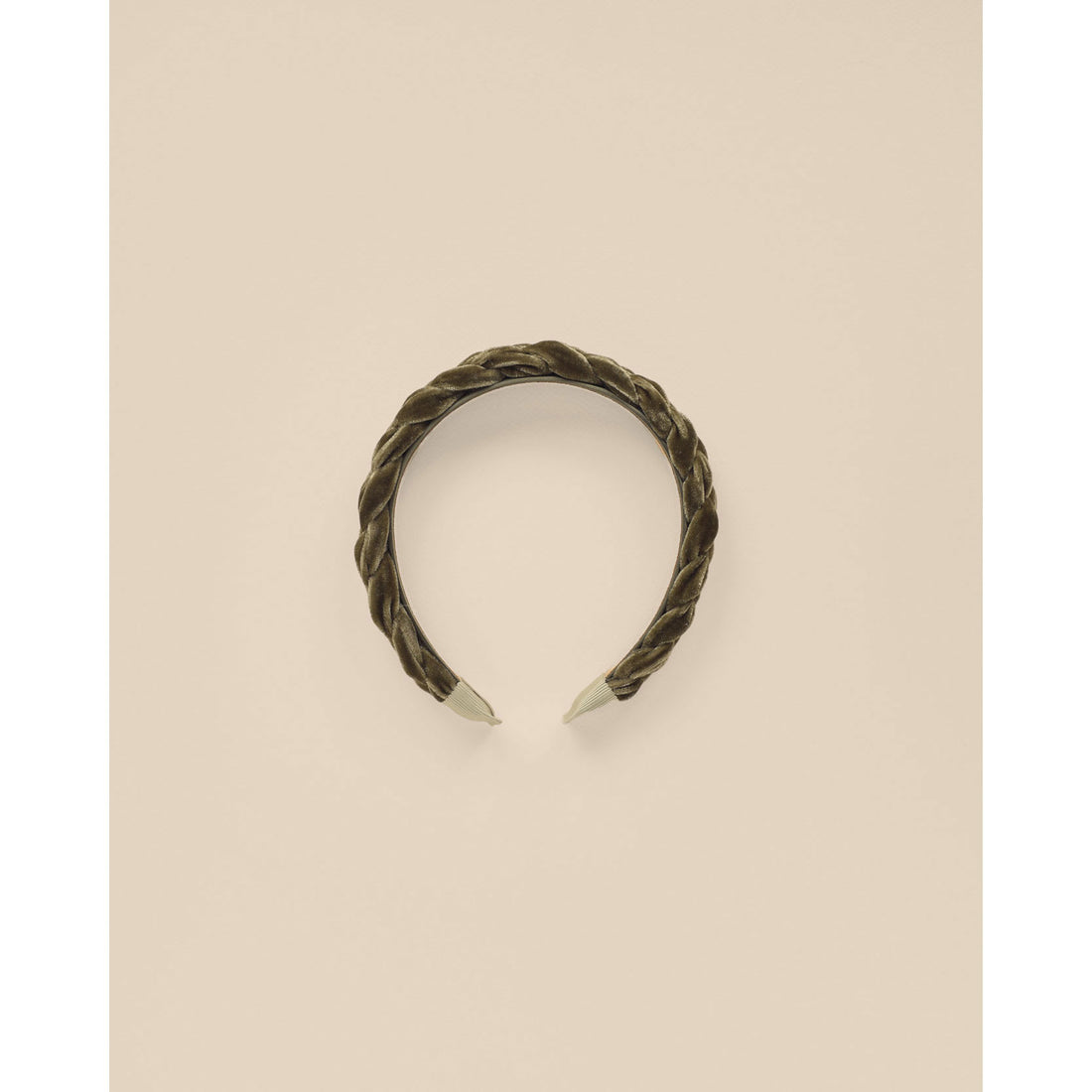 Noralee Olive Velvet Braided Headband