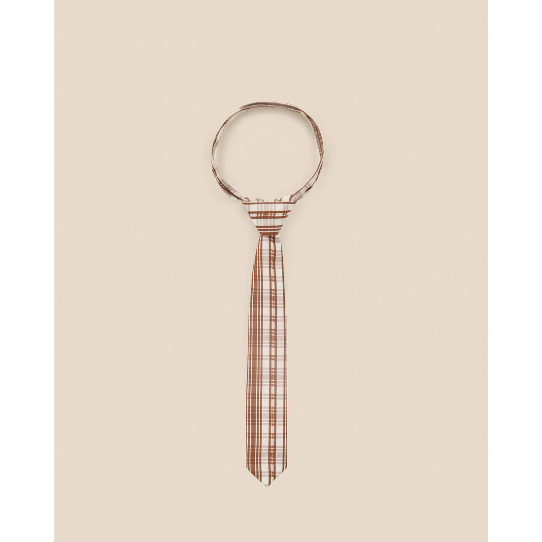 Noralee Copper Plaid Skinny Tie