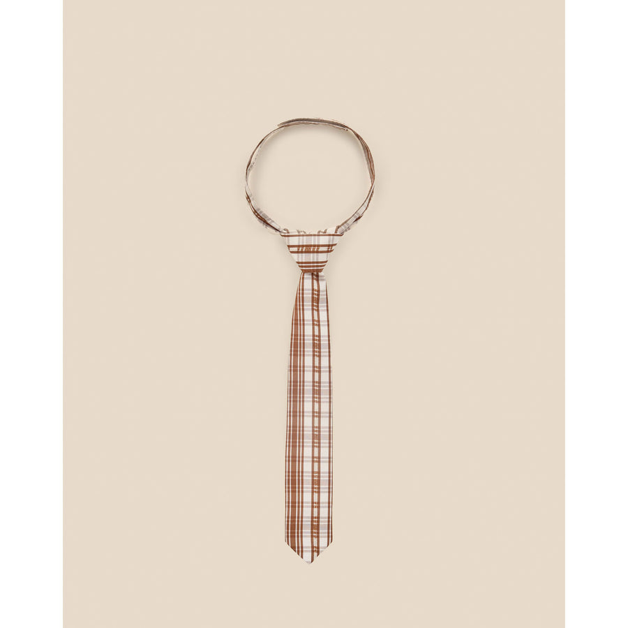 Noralee Copper Plaid Skinny Tie