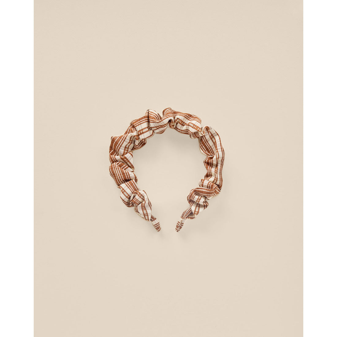 Noralee Copper Plaid Gathered Headband