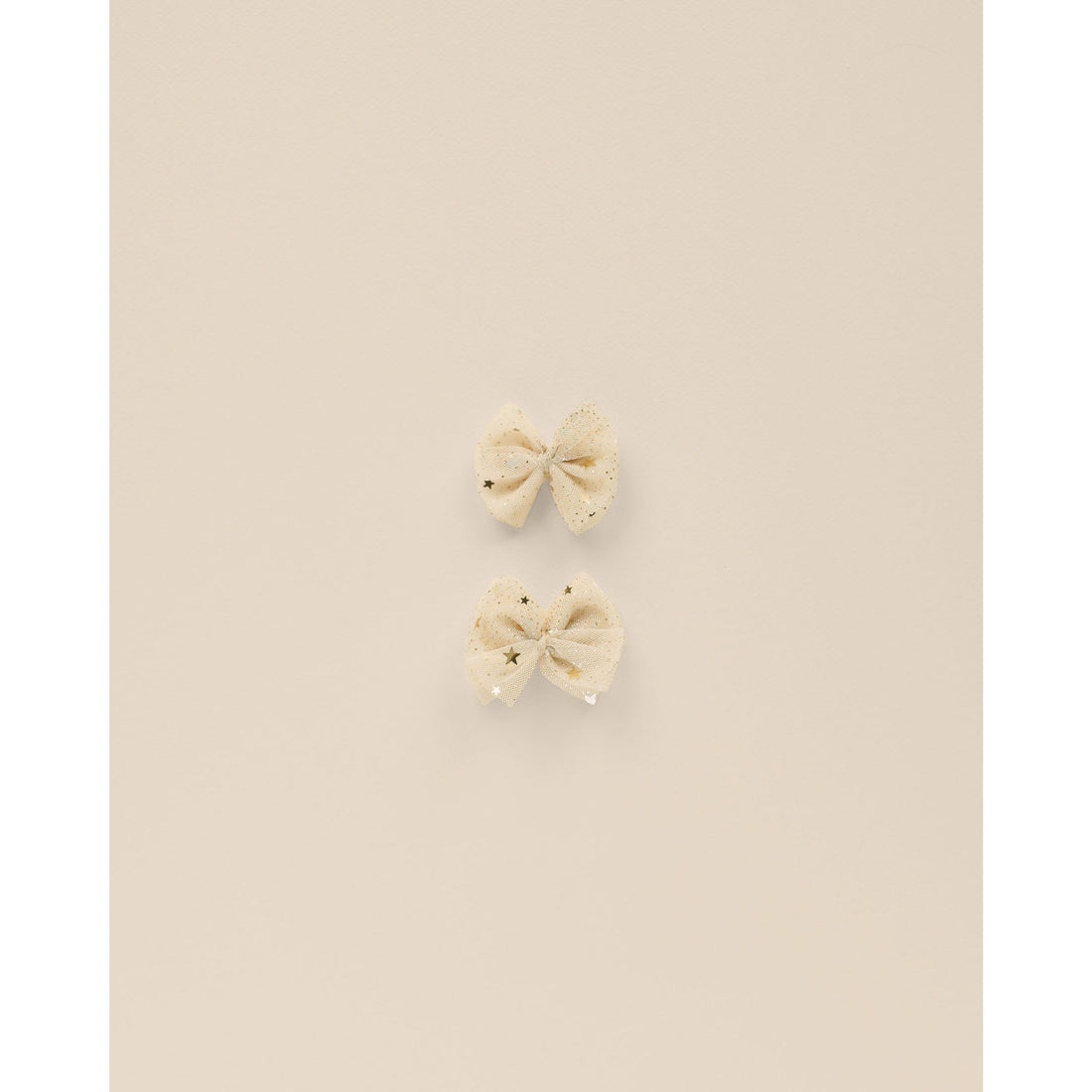 Noralee Champagne Stars Flutter Tulle Clips