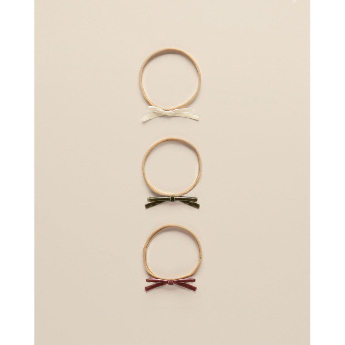 Noralee Poppy, Ivory, Olive Headbands