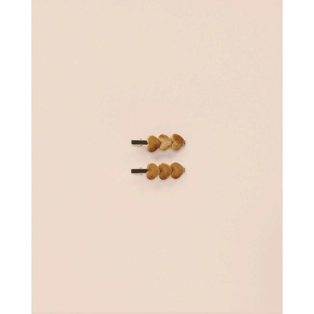 Noralee Golden Velvet Heart Clips