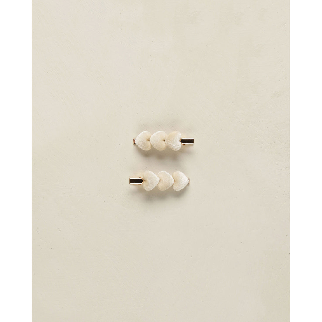 Noralee Natural Velvet Heart Clips